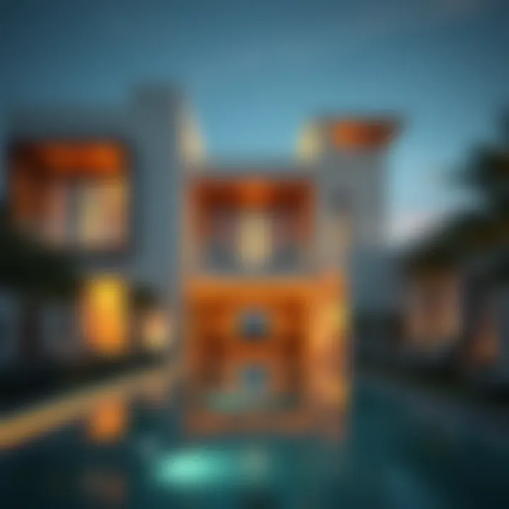 Luxurious villa with modern architecture in Dubai