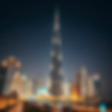 The luxurious Burj Khalifa towering above the city
