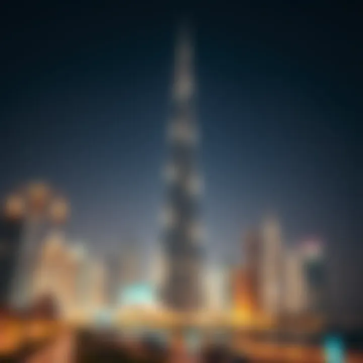 The luxurious Burj Khalifa towering above the city