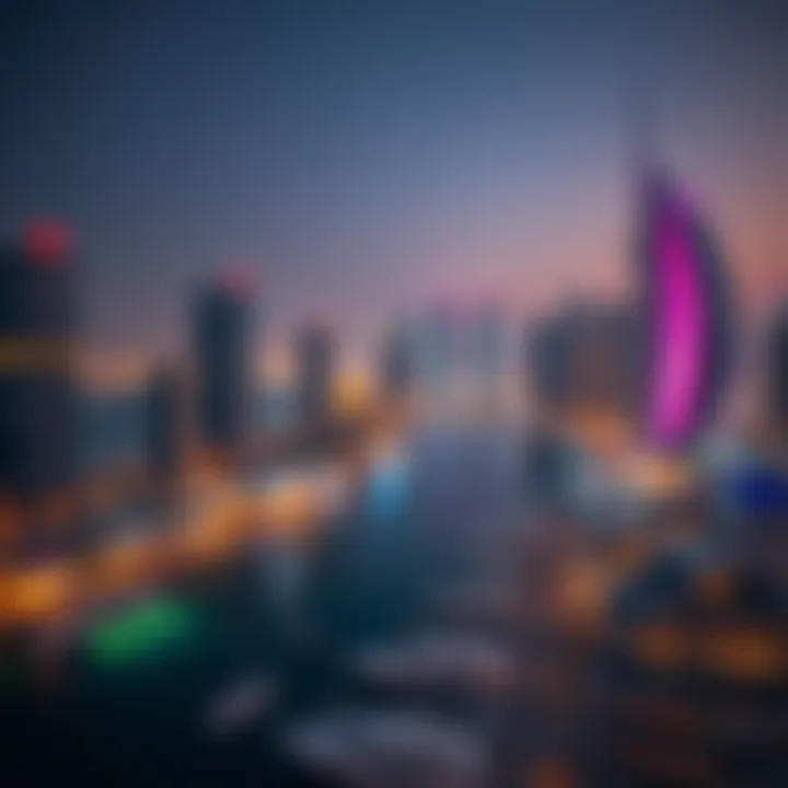The Dubai Marina with its vibrant nightlife