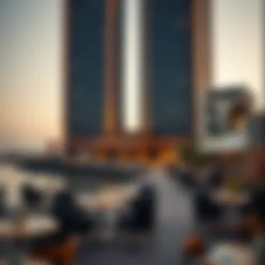Leisure and Culinary Delights at Yas Bay Scenic waterfront with leisure activities and dining spots